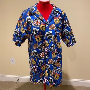 Polo Ralph Lauren Blue Football Sleep Shirt